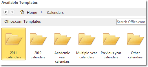 Calendar Templates In Excel